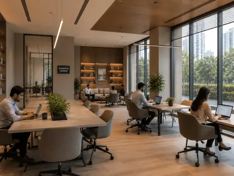 Co-working lounge – artist's impression