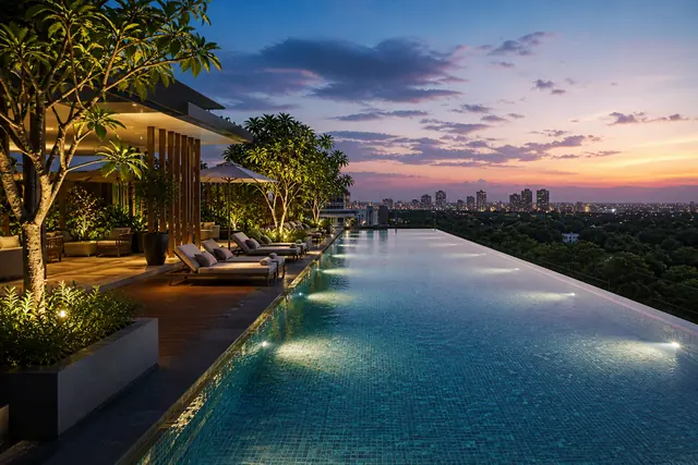 Infinity pool & sun deck – artist's impression