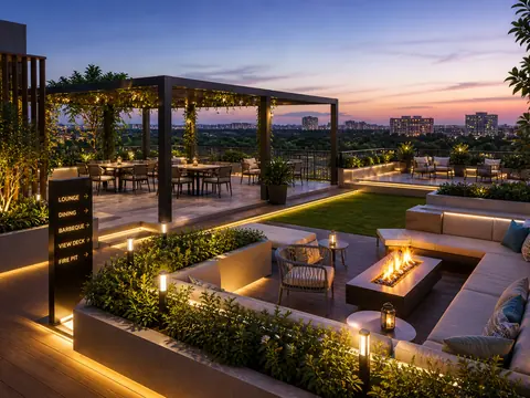 Rooftop lounge – artist's impression
